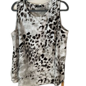 Apt. 9 Women's Size XL Sleeveless Animal Print Blouse